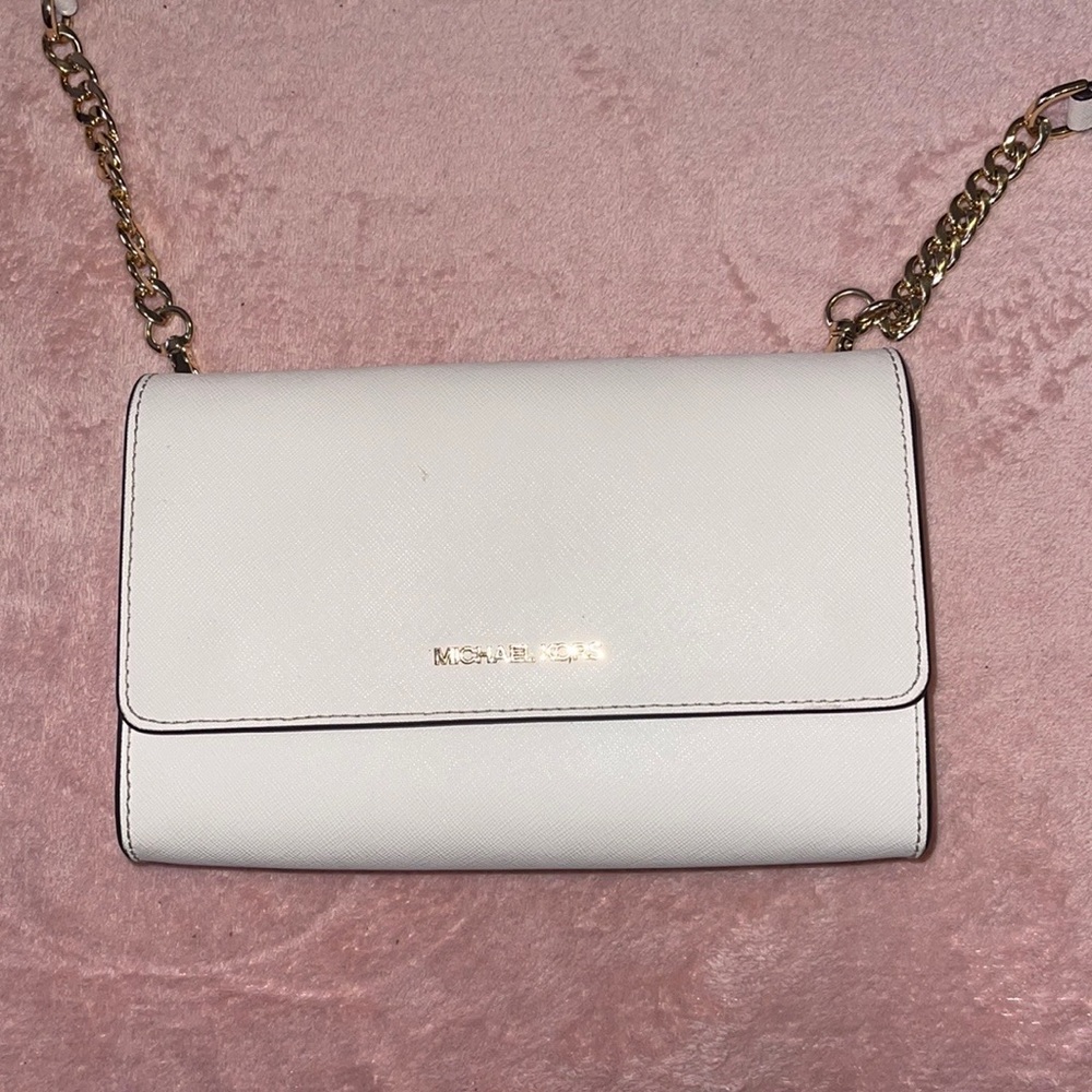 Michael Kors light cream Jetset travel Crossbody